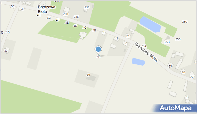 Brzozowe Błota, Brzozowe Błota, 4A, mapa Brzozowe Błota