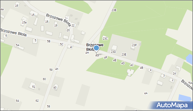 Brzozowe Błota, Brzozowe Błota, 4G, mapa Brzozowe Błota