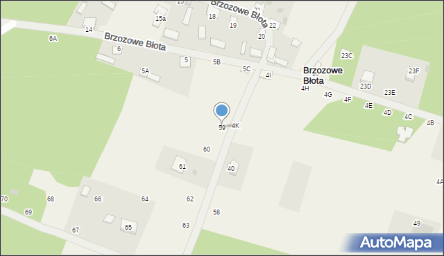 Brzozowe Błota, Brzozowe Błota, 59, mapa Brzozowe Błota