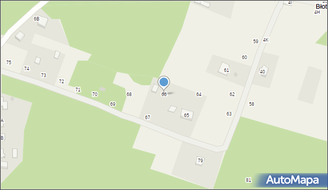 Brzozowe Błota, Brzozowe Błota, 66, mapa Brzozowe Błota