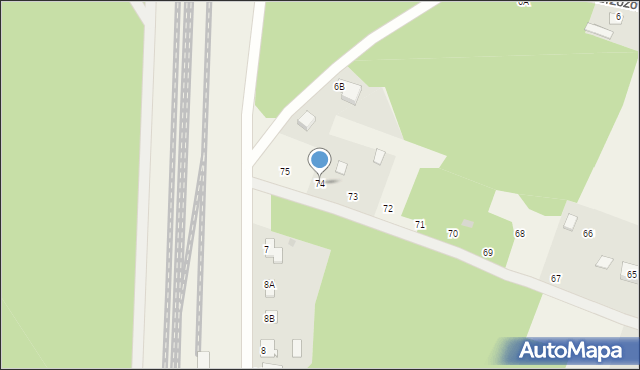 Brzozowe Błota, Brzozowe Błota, 74, mapa Brzozowe Błota