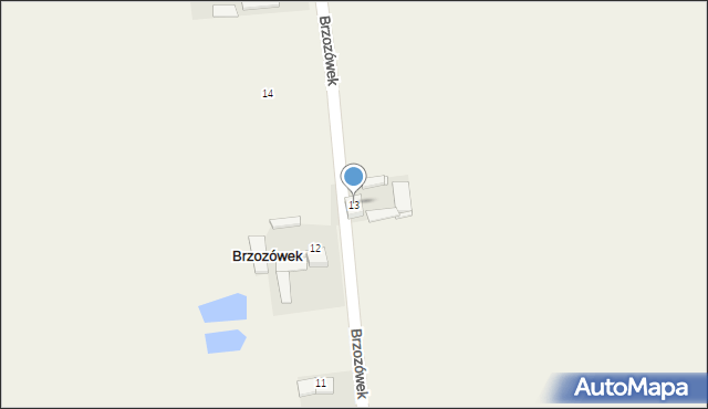 Brzozówek, Brzozówek, 13, mapa Brzozówek