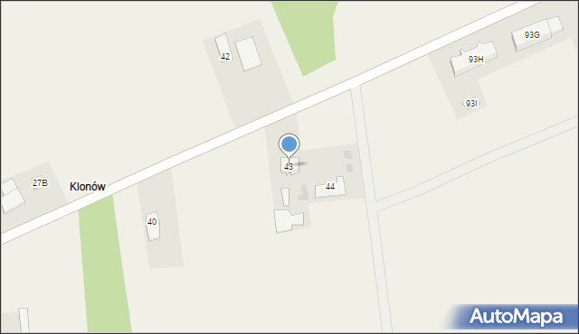 Brzozówek, Brzozówek, 43, mapa Brzozówek