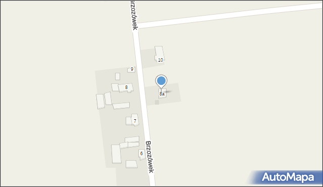 Brzozówek, Brzozówek, 8a, mapa Brzozówek