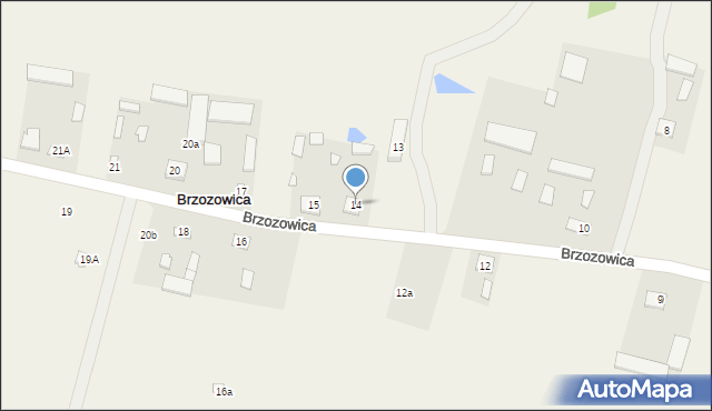 Brzozowica, Brzozowica, 14, mapa Brzozowica
