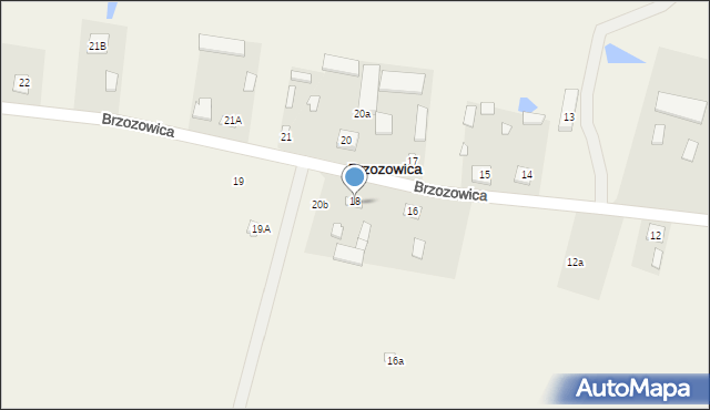 Brzozowica, Brzozowica, 18, mapa Brzozowica