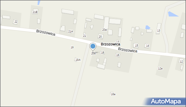 Brzozowica, Brzozowica, 20b, mapa Brzozowica