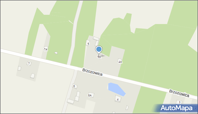 Brzozowica, Brzozowica, 5A, mapa Brzozowica