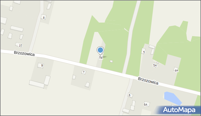 Brzozowica, Brzozowica, 7A, mapa Brzozowica