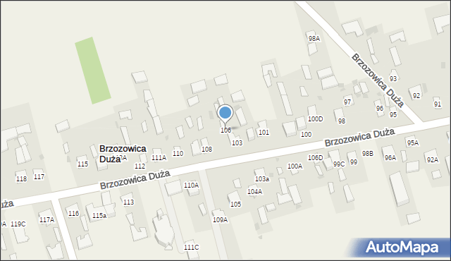 Brzozowica Duża, Brzozowica Duża, 106, mapa Brzozowica Duża