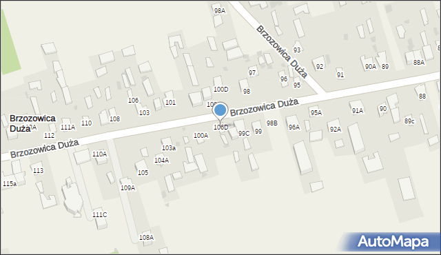 Brzozowica Duża, Brzozowica Duża, 106D, mapa Brzozowica Duża