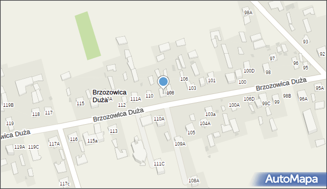 Brzozowica Duża, Brzozowica Duża, 109, mapa Brzozowica Duża