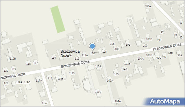 Brzozowica Duża, Brzozowica Duża, 110, mapa Brzozowica Duża