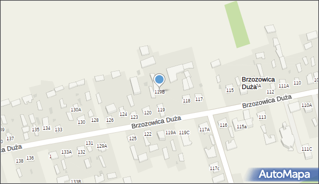 Brzozowica Duża, Brzozowica Duża, 119B, mapa Brzozowica Duża