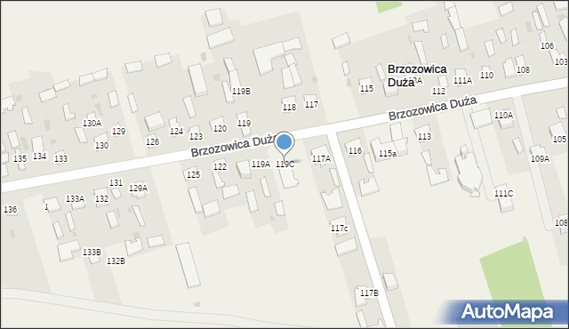 Brzozowica Duża, Brzozowica Duża, 119C, mapa Brzozowica Duża