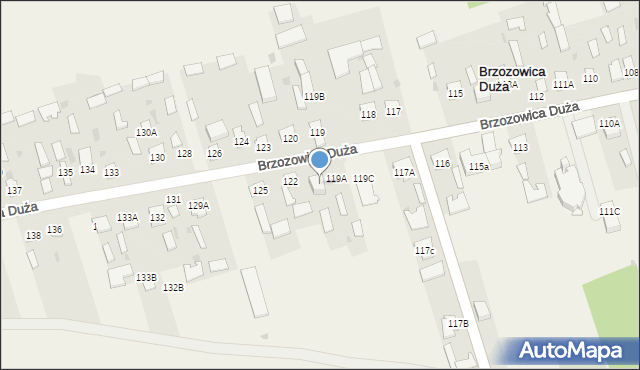 Brzozowica Duża, Brzozowica Duża, 121, mapa Brzozowica Duża