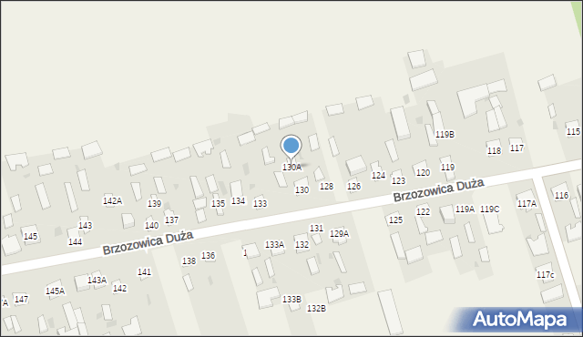 Brzozowica Duża, Brzozowica Duża, 130A, mapa Brzozowica Duża
