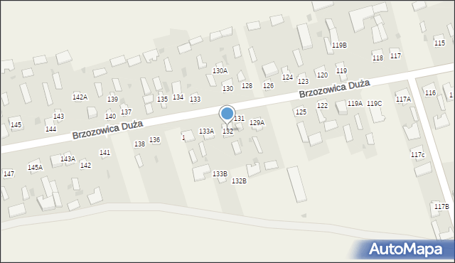 Brzozowica Duża, Brzozowica Duża, 132, mapa Brzozowica Duża