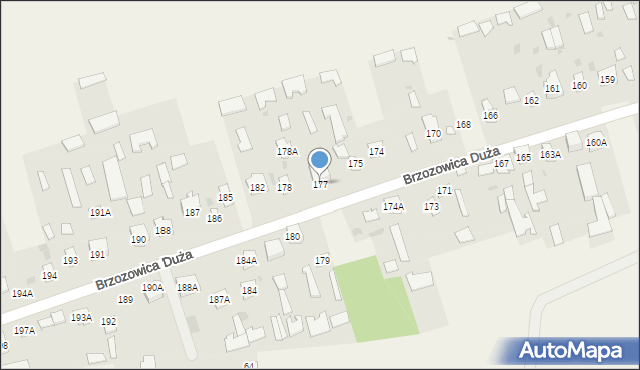 Brzozowica Duża, Brzozowica Duża, 177, mapa Brzozowica Duża