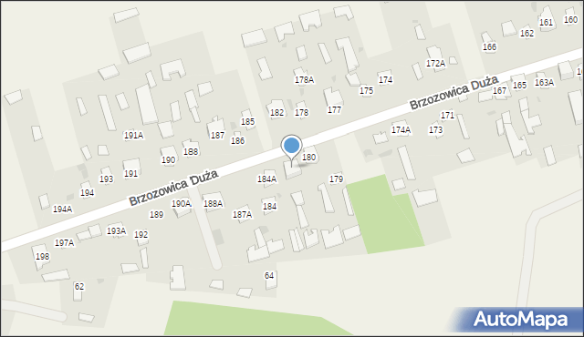 Brzozowica Duża, Brzozowica Duża, 181, mapa Brzozowica Duża