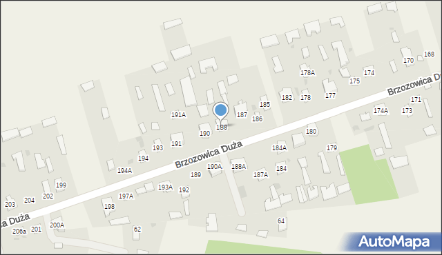 Brzozowica Duża, Brzozowica Duża, 188, mapa Brzozowica Duża