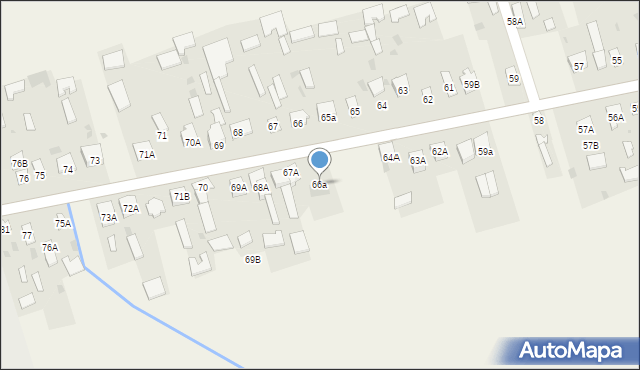 Brzozowica Duża, Brzozowica Duża, 66a, mapa Brzozowica Duża