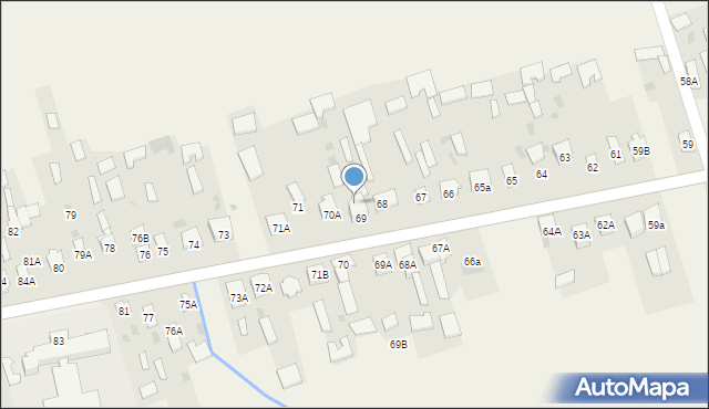 Brzozowica Duża, Brzozowica Duża, 69/2, mapa Brzozowica Duża