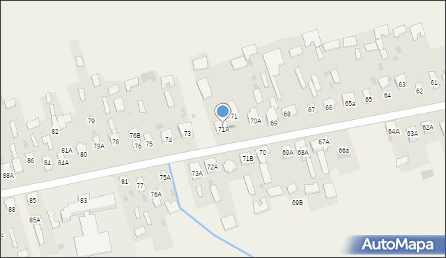 Brzozowica Duża, Brzozowica Duża, 71A, mapa Brzozowica Duża