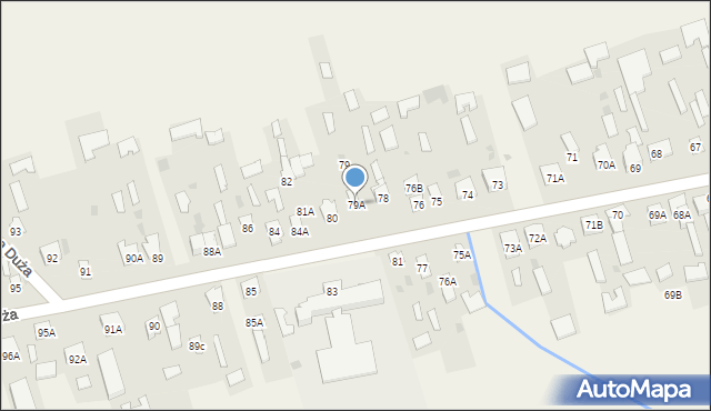 Brzozowica Duża, Brzozowica Duża, 79A, mapa Brzozowica Duża