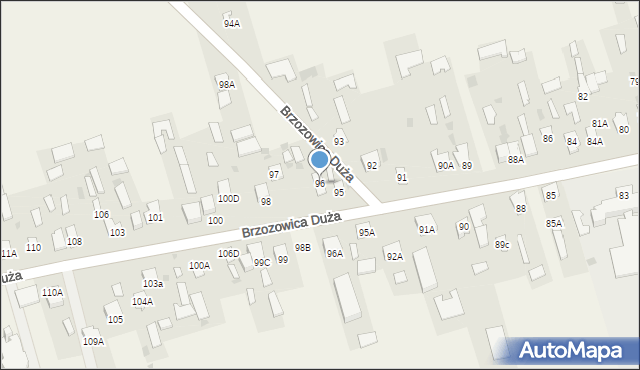 Brzozowica Duża, Brzozowica Duża, 96, mapa Brzozowica Duża