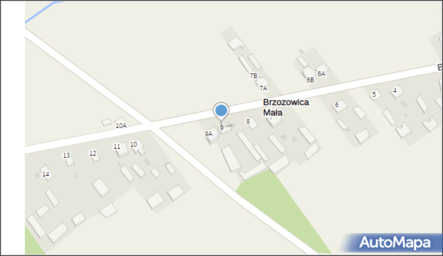 Brzozowica Mała, Brzozowica Mała, 9, mapa Brzozowica Mała