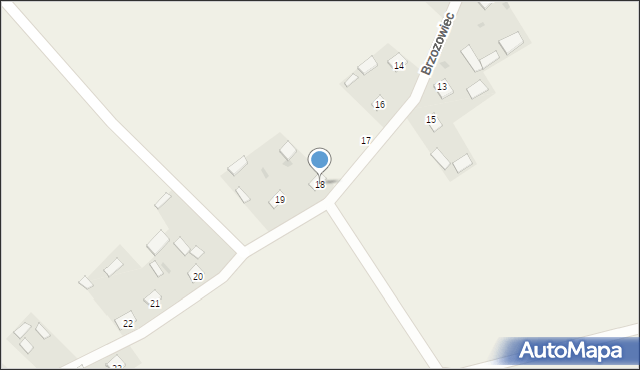 Brzozowiec, Brzozowiec, 18, mapa Brzozowiec
