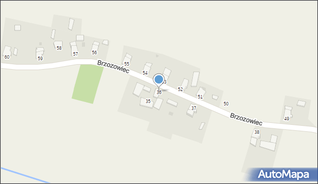 Brzozowiec, Brzozowiec, 36, mapa Brzozowiec