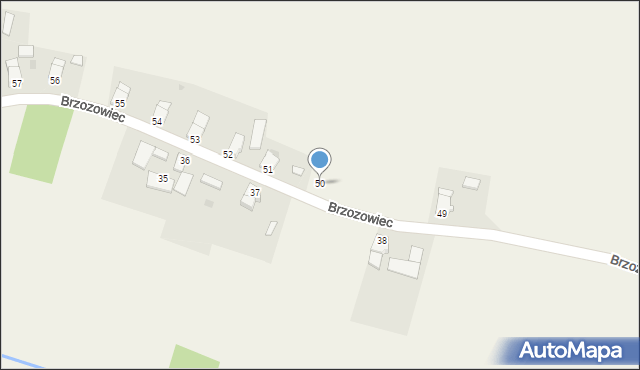 Brzozowiec, Brzozowiec, 50, mapa Brzozowiec