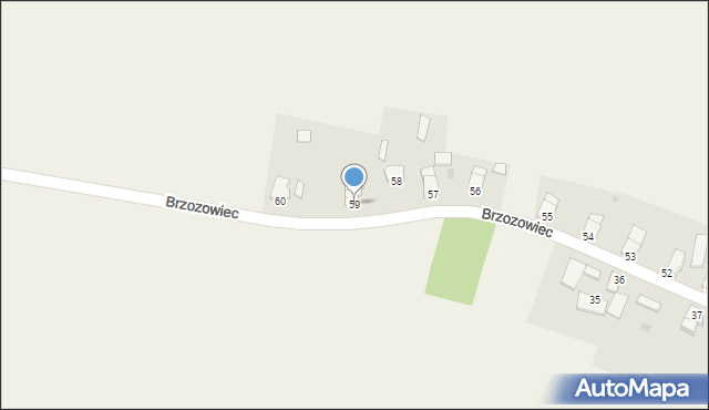Brzozowiec, Brzozowiec, 59, mapa Brzozowiec