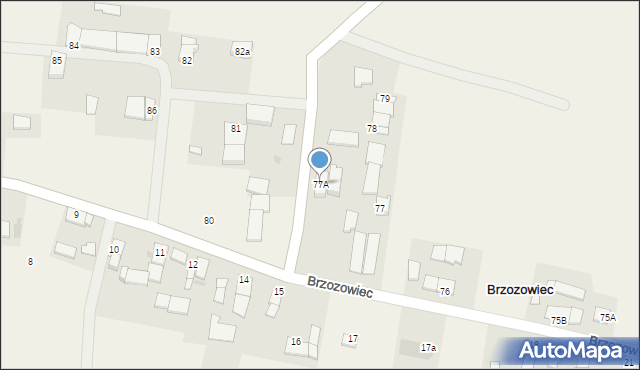 Brzozowiec, Brzozowiec, 77A, mapa Brzozowiec