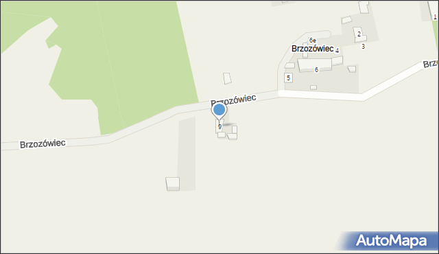 Brzozówiec, Brzozówiec, 9, mapa Brzozówiec