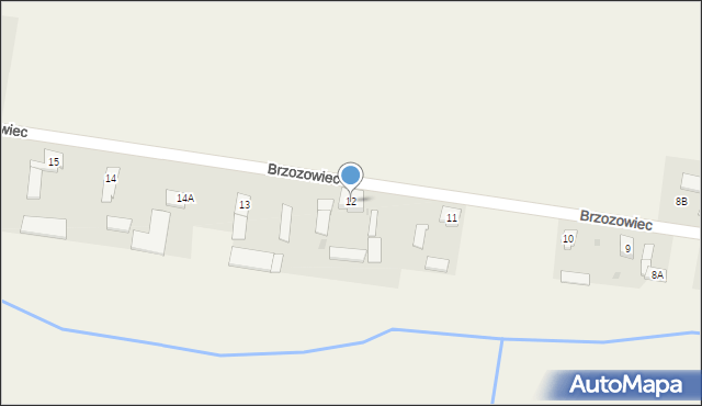 Brzozowiec, Brzozowiec, 12, mapa Brzozowiec