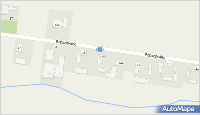 Brzozowiec, Brzozowiec, 14, mapa Brzozowiec
