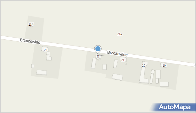 Brzozowiec, Brzozowiec, 22, mapa Brzozowiec