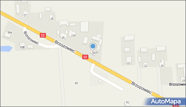 Brzozowiec, Brzozowiec, 23, mapa Brzozowiec