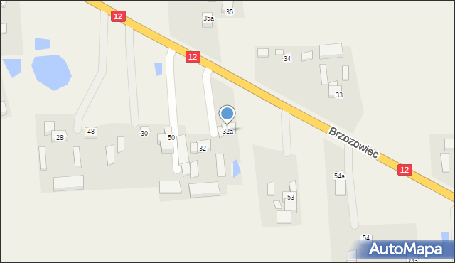 Brzozowiec, Brzozowiec, 32a, mapa Brzozowiec