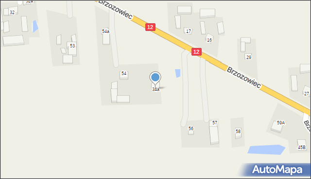 Brzozowiec, Brzozowiec, 34a, mapa Brzozowiec