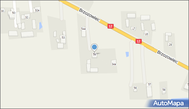 Brzozowiec, Brzozowiec, 54, mapa Brzozowiec