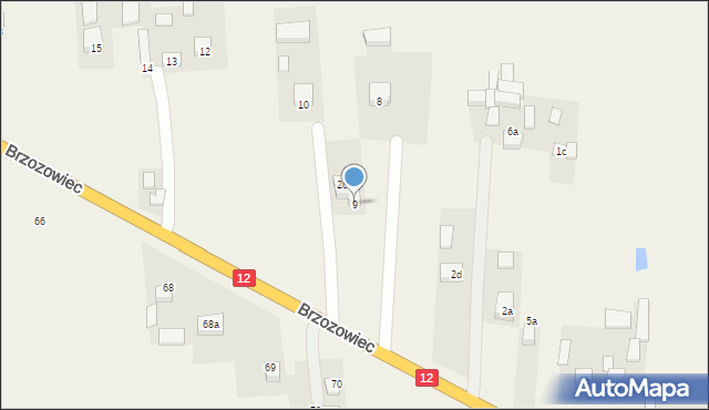 Brzozowiec, Brzozowiec, 9, mapa Brzozowiec