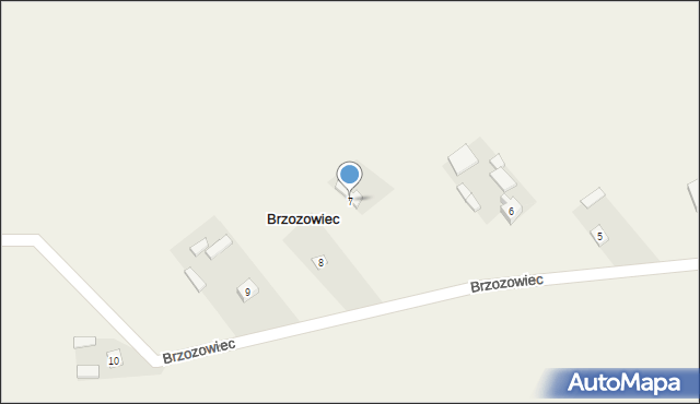 Brzozowiec, Brzozowiec, 7, mapa Brzozowiec
