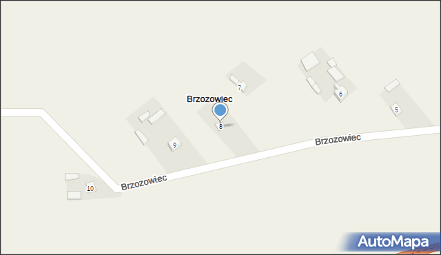 Brzozowiec, Brzozowiec, 8, mapa Brzozowiec