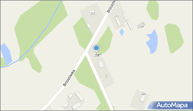 Brzozówka, Brzozówka, 22B, mapa Brzozówka