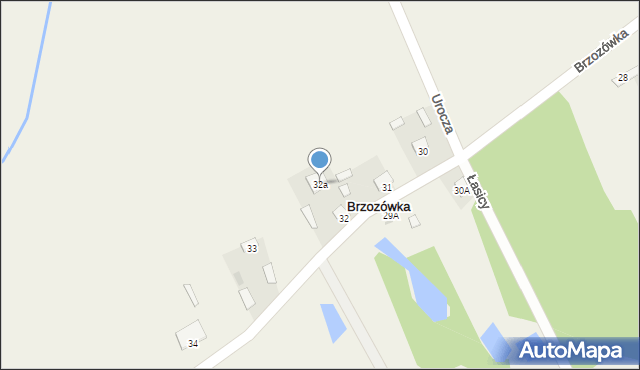 Brzozówka, Brzozówka, 32a, mapa Brzozówka