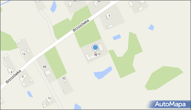 Brzozówka, Brzozówka, 5E, mapa Brzozówka